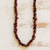 Long beaded jasper necklace, 'Desert Heat' - Long Polished Red Jasper Chip Necklace (image 2b) thumbail