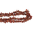 Lange Perlenkette aus Jaspis - Lange polierte Halskette mit Splittern aus rotem Jaspis