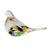 Handblown art glass paperweight, 'Confetti Canary' - Handblown Brazilian Colorful Bird Art Glass Paperweight (image 2a) thumbail