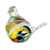 Handblown art glass paperweight, 'Confetti Canary' - Handblown Brazilian Colorful Bird Art Glass Paperweight (image 2e) thumbail