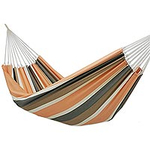 Single Striped Cotton Hammock from Brazil, 'Rio Stripe'