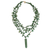 Aventurine pendant necklace, 'Green Crochet' - Aventurine 4 Strand Crochet Pendant Necklace from Brazil
