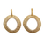 18k gold plated drop earrings, 'Contemporary Sparkle' - Brazil 18k Gold Plated Earrings with Rhinestones (image 2a) thumbail
