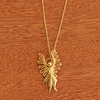 Gold plated pendant necklace, Michael Archangel