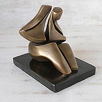 Escultura de bronce, 'Secretos' - Escultura de bronce original firmada de Brasil