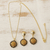 Gold plated golden grass jewelry set, 'Golden Evenings' - Necklace and Earrings Set Handmade from Golden Grass (image 2b) thumbail