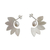 Zuchtperlen-Halbkreis-Ohrringe, 'Soaring Wings - 950 Silber- und Zuchtperlen-Halbhoop-Ohrringe