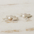 Cultured pearl half-hoop earrings, 'Soaring Wings' - 950 Silver and Cultured Pearl Half-Hoop Earrings (image 2c) thumbail