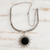 Achat-Anhänger-Halskette - Schwarze Achat-Sonnenanhänger-Halskette aus Brasilien