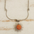 Agate pendant necklace, 'Tangerine Sunrise' - Hand Crafted Orange Agate Pendant Necklace (image 2) thumbail