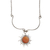 Agate pendant necklace, 'Tangerine Sunrise' - Hand Crafted Orange Agate Pendant Necklace (image 2c) thumbail