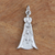 Colgante de plata de primera ley con baño de rodio y diamantes - Colgante Virgen Santísima Rodiada con Diamante