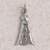 Diamond and rhodium plated sterling silver pendant, 'Our Lady of Fatima' - Blessed Virgin Rhodium Plated Pendant with Diamond (image 2b) thumbail