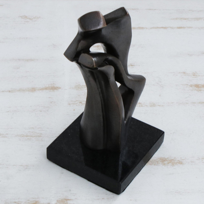 Bronze sculpture, 'Illusion' - Couple in Love Signed Original Bronze Fine Art Sculpture