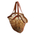 Leather shoulder bag, 'Nutmeg Sambura' (18 inch) - Artisan Crafted Expandable Brown Shoulder Bag (18 Inch)