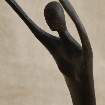 Escultura de bronce, 'Bambole' - Escultura de bronce sobre base de granito de Brasil