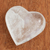 Quartz sculpture, 'Balanced Heart' - Clear Crystal Quartz Heart Sculpture thumbail
