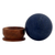 Quartz sphere sculpture, 'Blue Horizon' - Blue Quartz Sphere on Wood Base (image 2b) thumbail