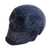 Quartz figurine, 'Blue Skull' - Brazilian Petite Blue Quartz Skull Sculpture