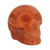 Calcite figurine, 'Tangerine Skull' - Brazilian Petite Orange Calcite Skull Sculpture (image 2a) thumbail