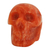 Calcite figurine, 'Tangerine Skull' - Brazilian Petite Orange Calcite Skull Sculpture (image 2e) thumbail