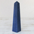 Quartz sculpture, 'Obelisk of Communication' - Hand Carved Blue Quartz Obelisk (image 2) thumbail