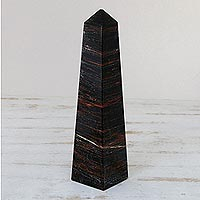 Obsidian sculpture, 'Obelisk of Protection'