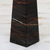 Obsidian sculpture, 'Obelisk of Protection' - Artisan Crafted Obsidian Obelisk from Brazil (image 2c) thumbail