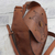 Leather shoulder bag, 'Tiger's Eye Mandala' - Brown Shoulder Bag with Tiger's Eye (image 2d) thumbail