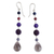 Multi-gemstone dangle earrings, 'Balance and Calm' - Multi-Gemstone Long Dangle Earrings (image 2a) thumbail