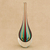 Jarrón de vidrio artístico (12 pulgadas) - Jarrón a rayas de vidrio artístico estilo Murano (12 pulgadas)