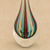 Art glass vase, 'Circus' (12 inch) - Murano-Style Art Glass Striped Vase (12 Inch) (image 2b) thumbail