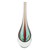 Art glass vase, 'Circus' (12 inch) - Murano-Style Art Glass Striped Vase (12 Inch)