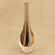 Art glass vase, 'Color Cascade' (11 inch) - Murano-Style Art Glass Vase (11 Inch)