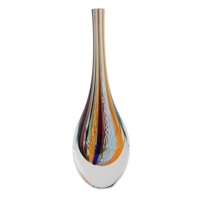 Murano-Style Art Glass Vase (11 Inch)