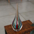 Handblown art glass vase, 'Circus' - Murano Inspired Handblown Brazilian Teardrop Art Glass Vase (image 2c) thumbail