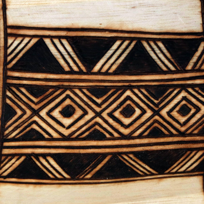 Cuenco decorativo de madera - Cajón de madera decorativo hecho a mano artesanalmente.