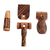 Wood bird call whistles, 'Native Song' (set of 4) - Hand Crafted Pataxo Bird call Whistles (Set of 4) (image 2a) thumbail