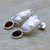 Cultured keshi pearl and garnet drop earrings, 'Cherry Pavlova' - Garnet and Cultured Keshi Pearl Drop Earrings (image 2b) thumbail