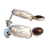 Cultured keshi pearl and garnet drop earrings, 'Cherry Pavlova' - Garnet and Cultured Keshi Pearl Drop Earrings (image 2c) thumbail