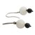 Agate and onyx dangle earrings, 'Tuxedo' - Onyx and Agate Beaded Earrings