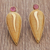 18k gold jasper and tourmaline drop earrings, 'Style Moderne' - Gold Drop Earrings with Jasper and Tourmaline thumbail