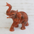 Calcite sculpture, 'Ginger Elephant' - Orange Calcite Elephant Sculpture (image 2) thumbail