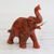 Calcite sculpture, 'Ginger Elephant' - Orange Calcite Elephant Sculpture (image 2b) thumbail