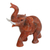 Calcite sculpture, 'Ginger Elephant' - Orange Calcite Elephant Sculpture (image 2c) thumbail