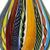 Handblown art glass vase, 'Carnival Color Teardrop' - Collectible Handblown Murano Inspired Art Glass Vase (image 2c) thumbail