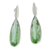 Prasiolite dangle earrings, 'Gemstone Mystique' - Brazilian Handcrafted Prasiolite & Silver Dangle Earrings