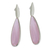 Rose quartz drop earrings, 'Pink Gemstone Mystique' - Brazilian Handcrafted Rose Quartz Drop Earrings