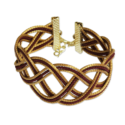 Golden Grass Bracelet with 18k Gold Clasp