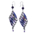 Amethyst and recycled paper dangle earrings, 'Purple Diamond' - Handcrafted Amethyst and Recycled Paper Earrings (image 2a) thumbail
